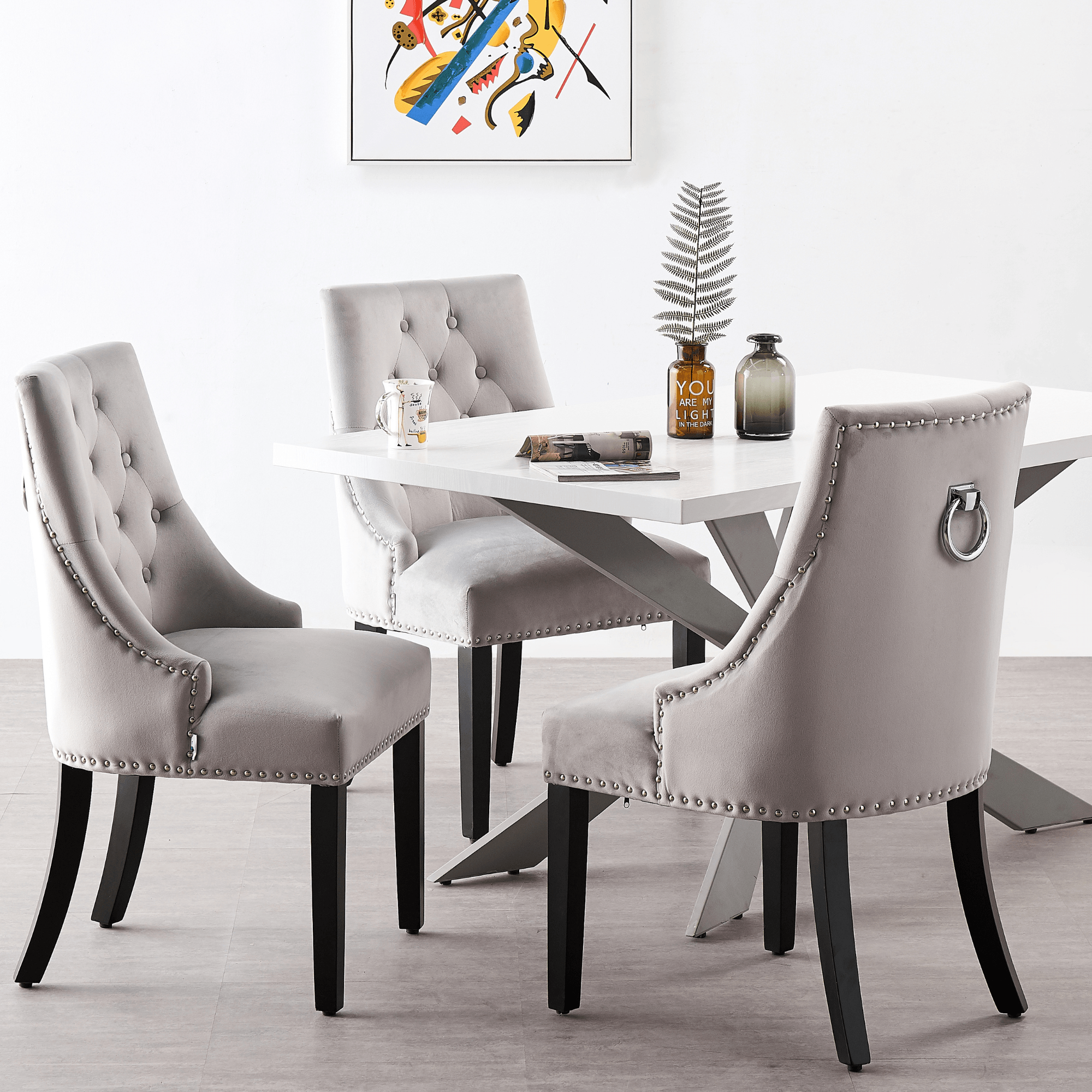 LUX Velvet Dining Chair Set of 2