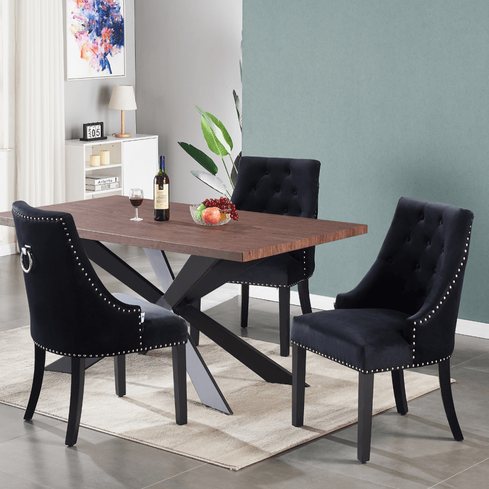 LUX Velvet Dining Chair Set of 2