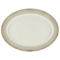 Jazz Oval Melamine Platter with Crackle-Finished Border