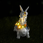 Solar Fairy Tortoise Ornament Garden LED Statue Decor