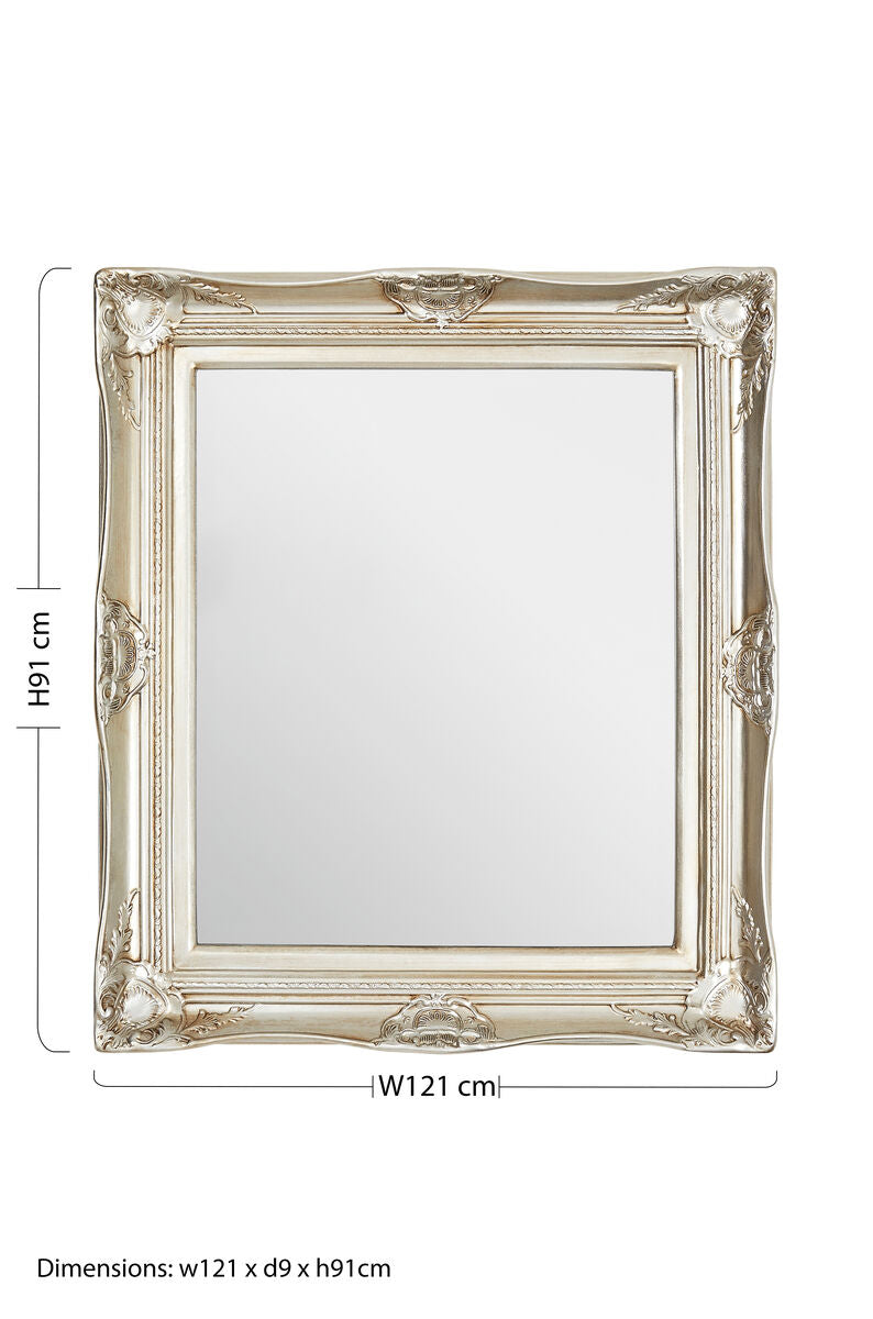 Champagne Finish Foliage Wall Mirror