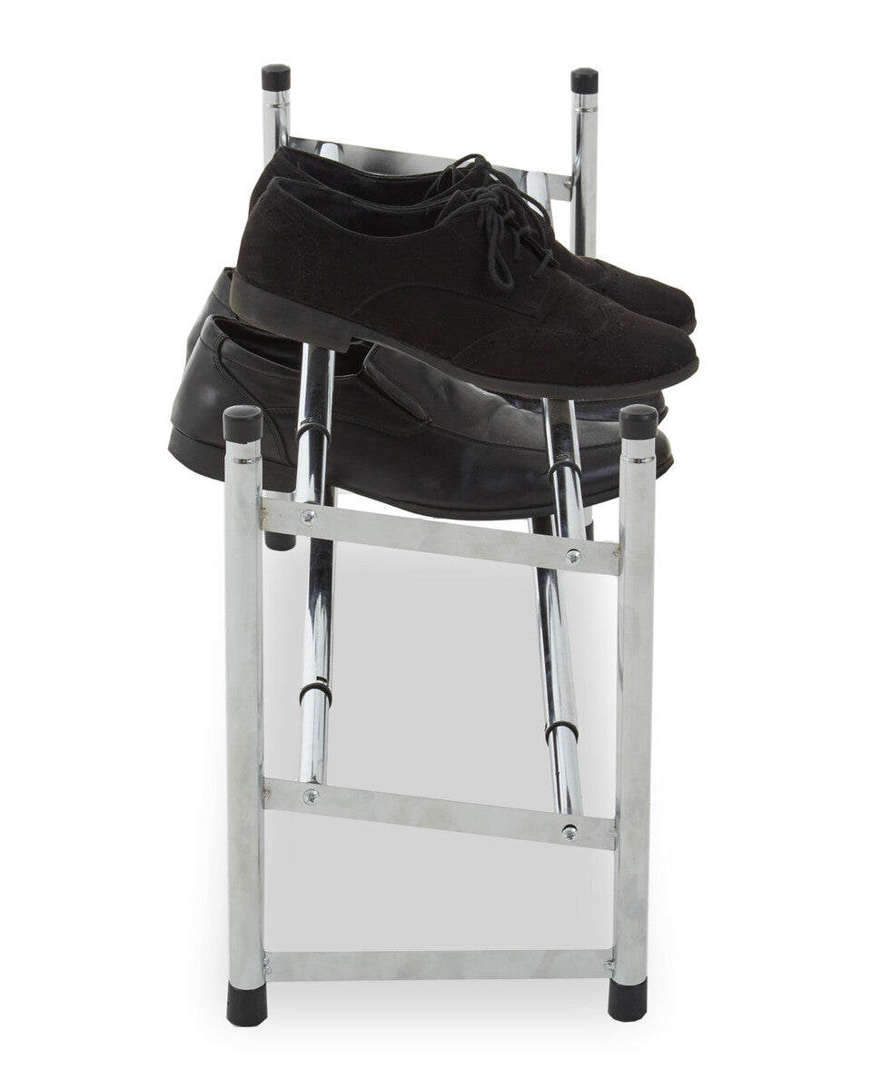 Extendable and Stackable 2 Tier Shoe Rack