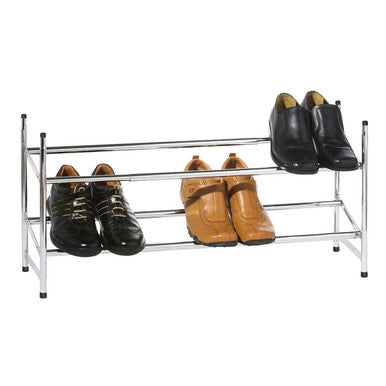Extendable and Stackable 2 Tier Shoe Rack
