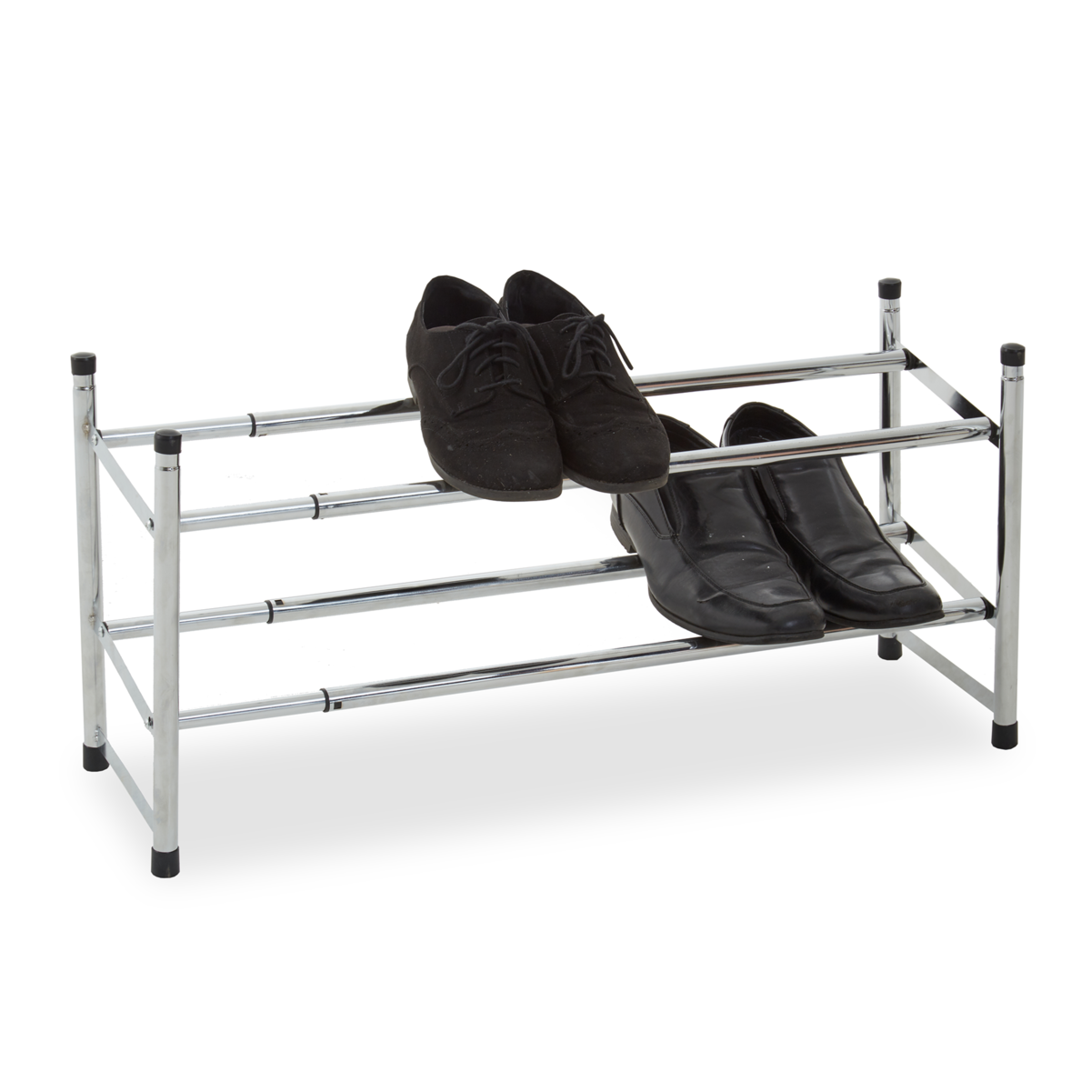 Extendable and Stackable 2 Tier Shoe Rack
