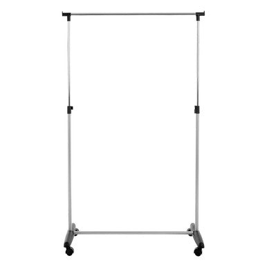 Chrome Clothes Rail with Wheels