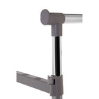 Grey and Chrome Finish Double Clothes Hanging Rail with Wheels
