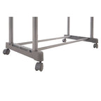 Grey and Chrome Finish Double Clothes Hanging Rail with Wheels
