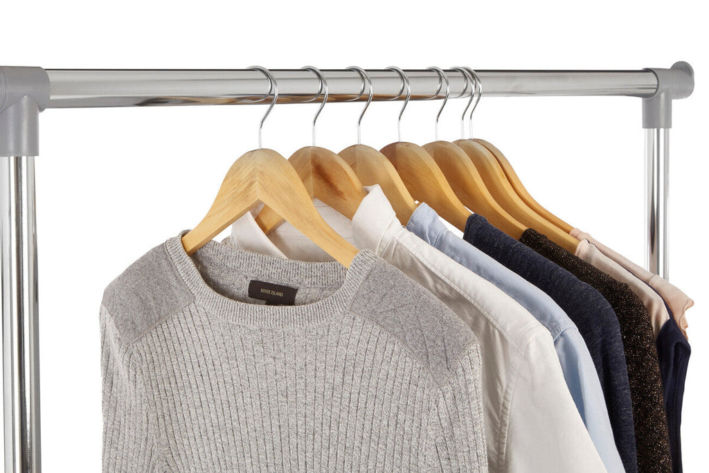 Clothes Hanging Rail with Shoe Rack