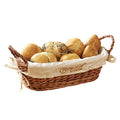 Small Willow Bread Basket with Cream Lining