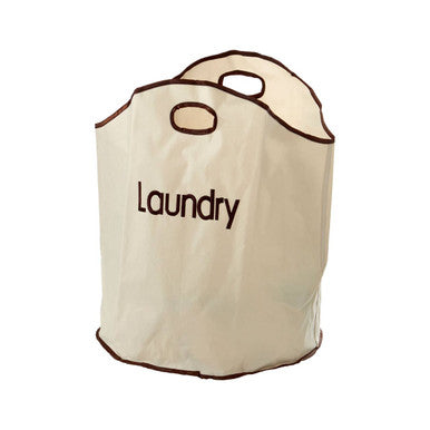 Cream Polyester Laundry Bag