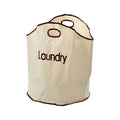 Cream Polyester Laundry Bag