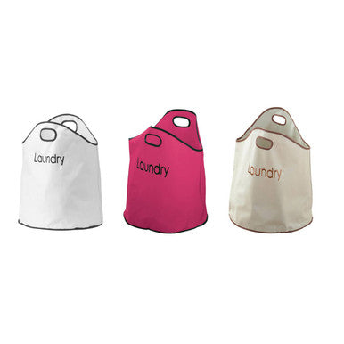Cream Polyester Laundry Bag