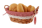 Willow Bread Basket with Red Gingham Lining