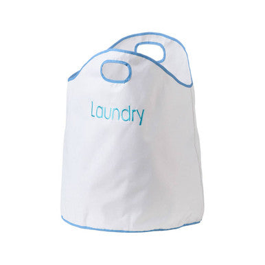 White and Blue Laundry Bag