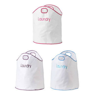 White and Blue Laundry Bag