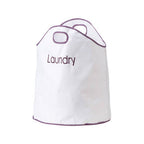 White and Purple Laundry Bag