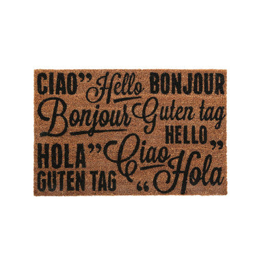 Greetings Coir Doormat