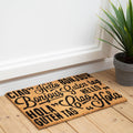 Greetings Coir Doormat