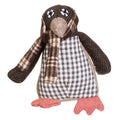 Small Brown Check Penguin Door Stop