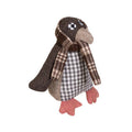 Large Brown Check Penguin Door Stop