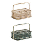 Grey Washed Bamboo and Rattan Caddy