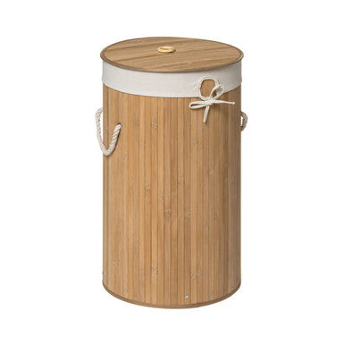 Natural Round Laundry Hamper