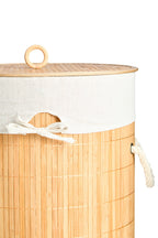 Natural Round Laundry Hamper