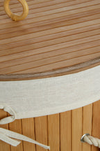Natural Round Laundry Hamper