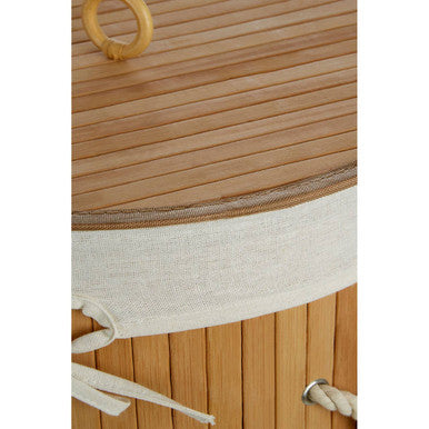 Natural Round Laundry Hamper