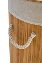 Natural Round Laundry Hamper