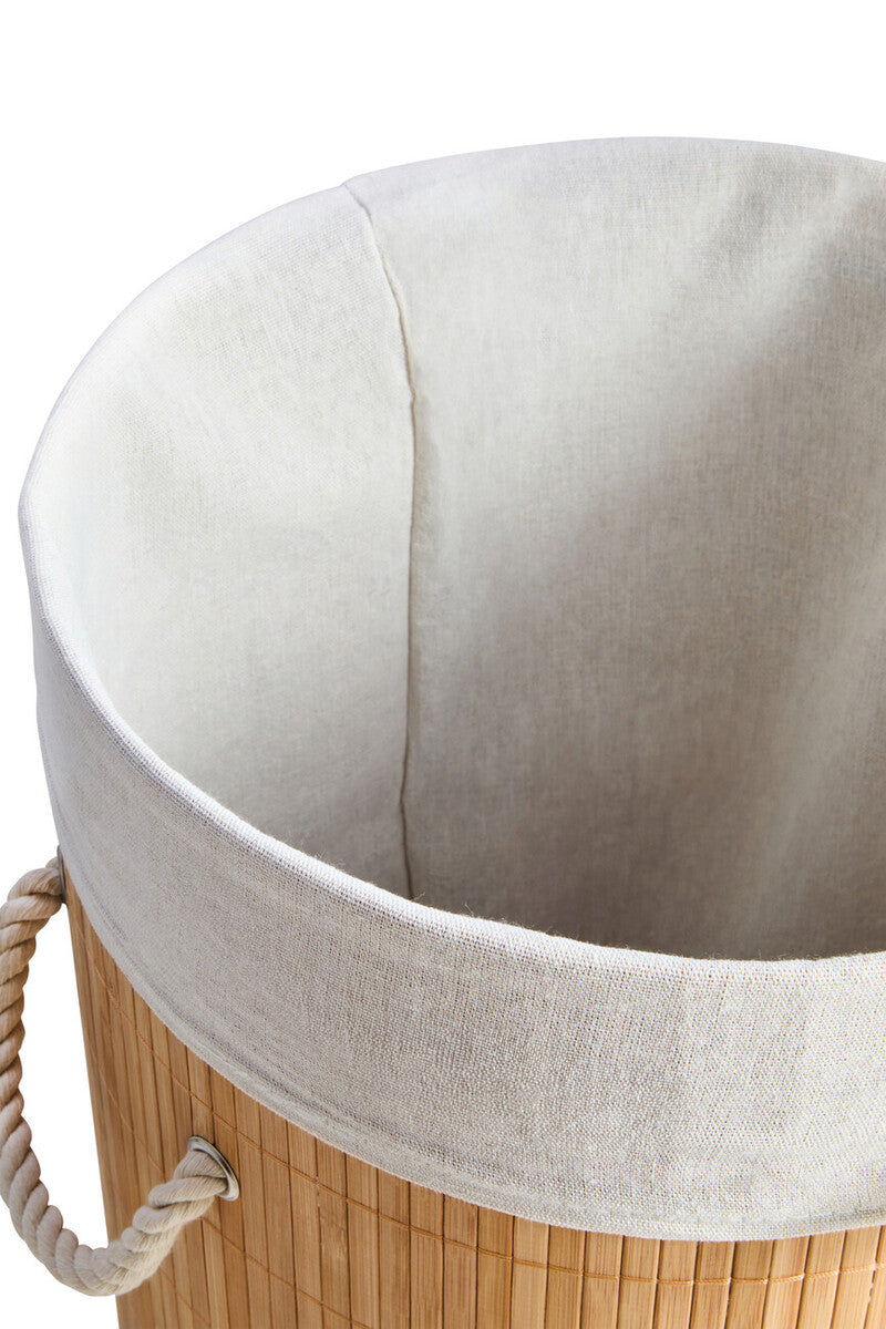 Natural Round Laundry Hamper