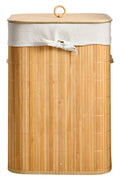 Natural Bamboo Square Laundry Hamper