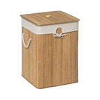 Natural Bamboo Square Laundry Hamper