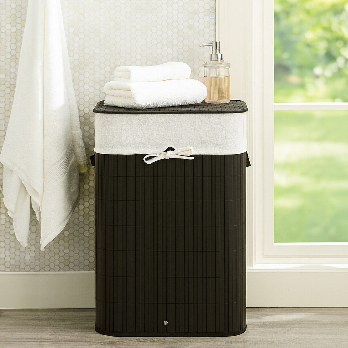 Black Square Laundry Hamper