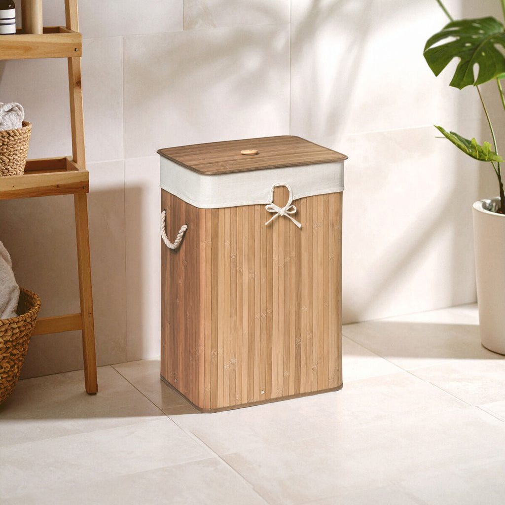 Rectangular Natural Bamboo Laundry Hamper