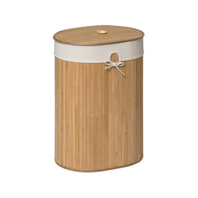 Natural Oval Laundry Hamper