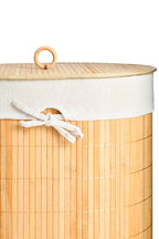 Natural Oval Laundry Hamper