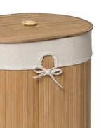 Natural Oval Laundry Hamper