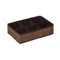 6 Sections Dark Brown Storage Box