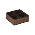 4 Sections Dark Brown Storage Box
