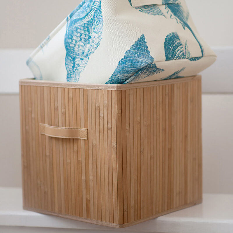Natural Bamboo Storage Box with Handles