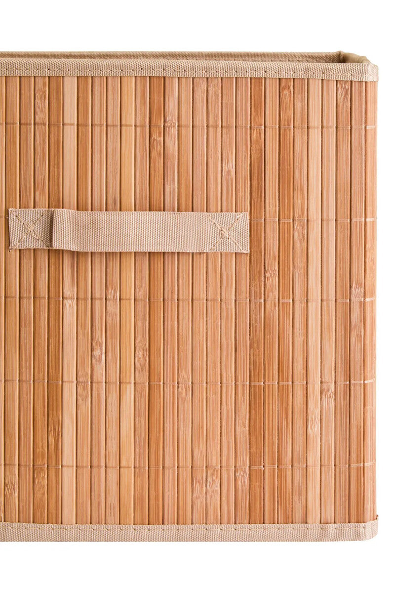 Natural Bamboo Storage Box with Handles