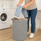 Black and Natural Laundry Bag