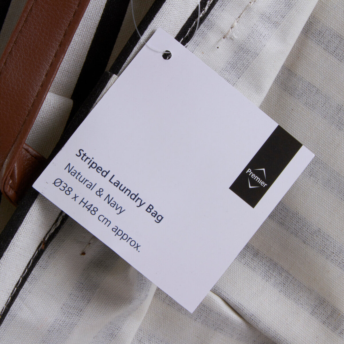 Black and Natural Laundry Bag