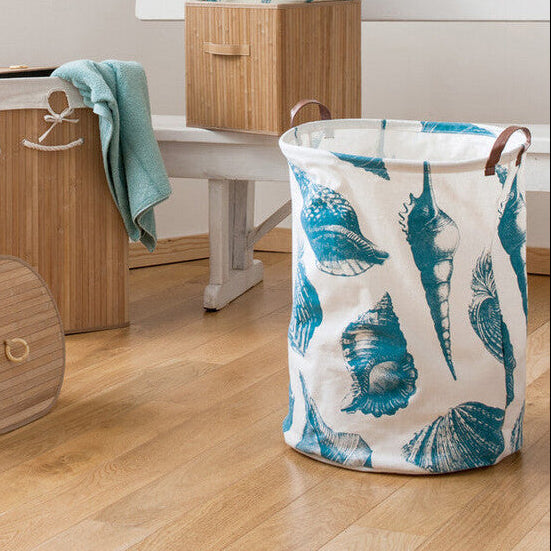 Blue and White Laundry Bag