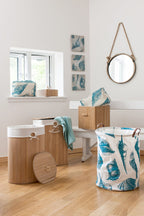 Blue and White Laundry Bag