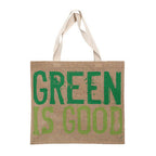 Green Is Good Jute Shopping Bag