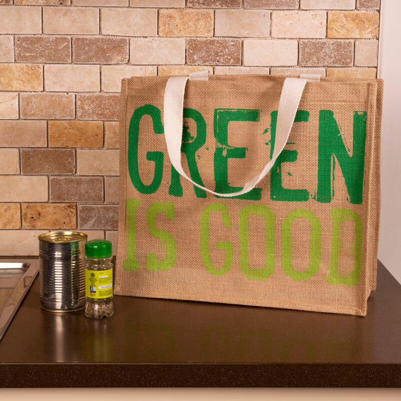 Green Is Good Jute Shopping Bag