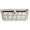 Small Gold Finish Wire Storage Basket with Lining