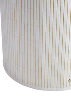 Round White Bamboo Laundry Hamper